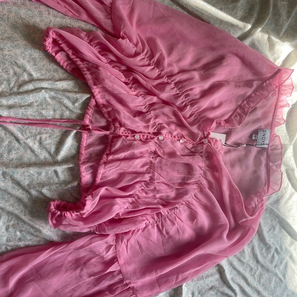 Sioni Sheer Pink Top